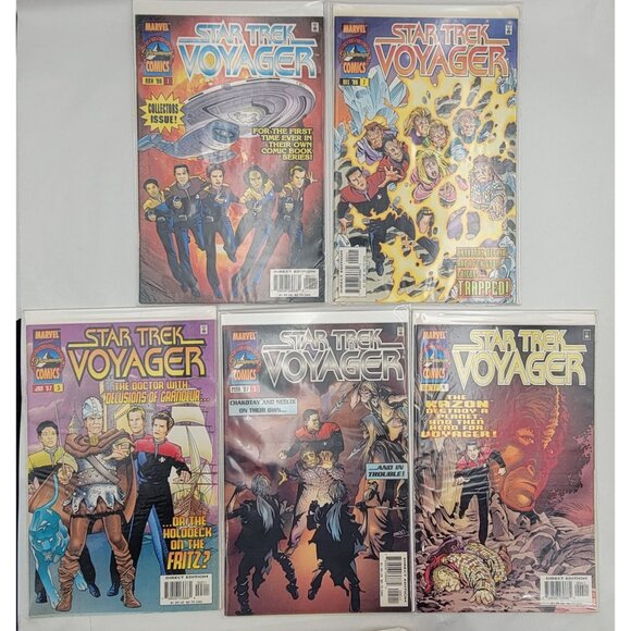 Star Trek Voyager Comic Book Lot Of 5 Issues By Marvel Bag and Boarded - Picture 1 of 13